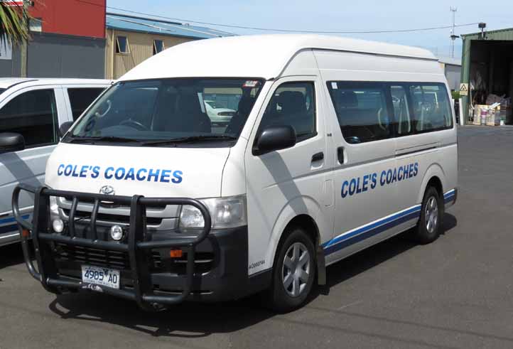 Coles Coaches Toyota Hi-Ace Commuter 4985AO